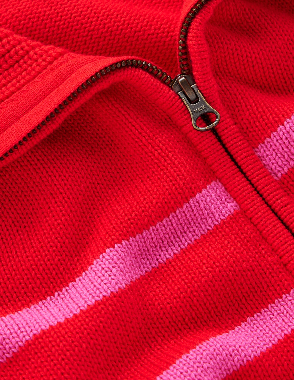 Lucy Half Zip Sweater-Pink/ Red - Image 6
