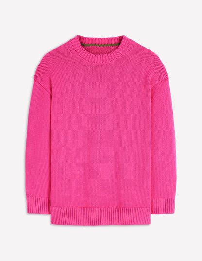 Lucy Oversized Cotton Jumper-Pink Peony-6