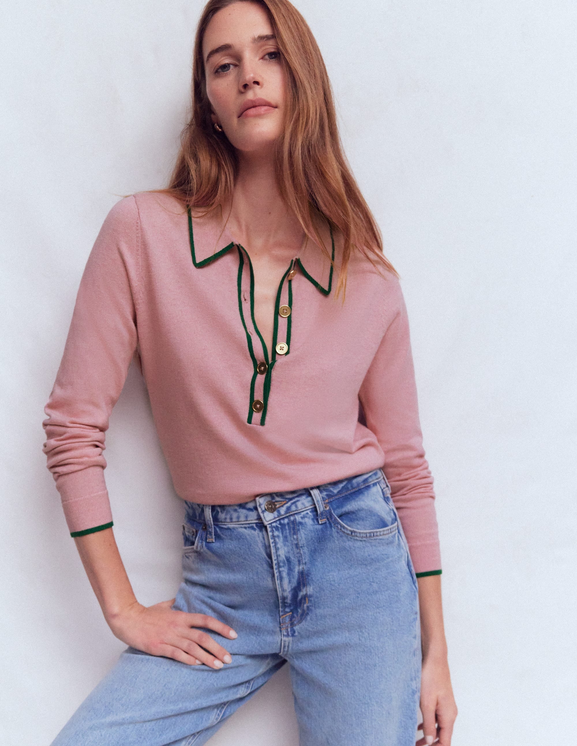 Liz Henley Sweater-Lilac - Image 1