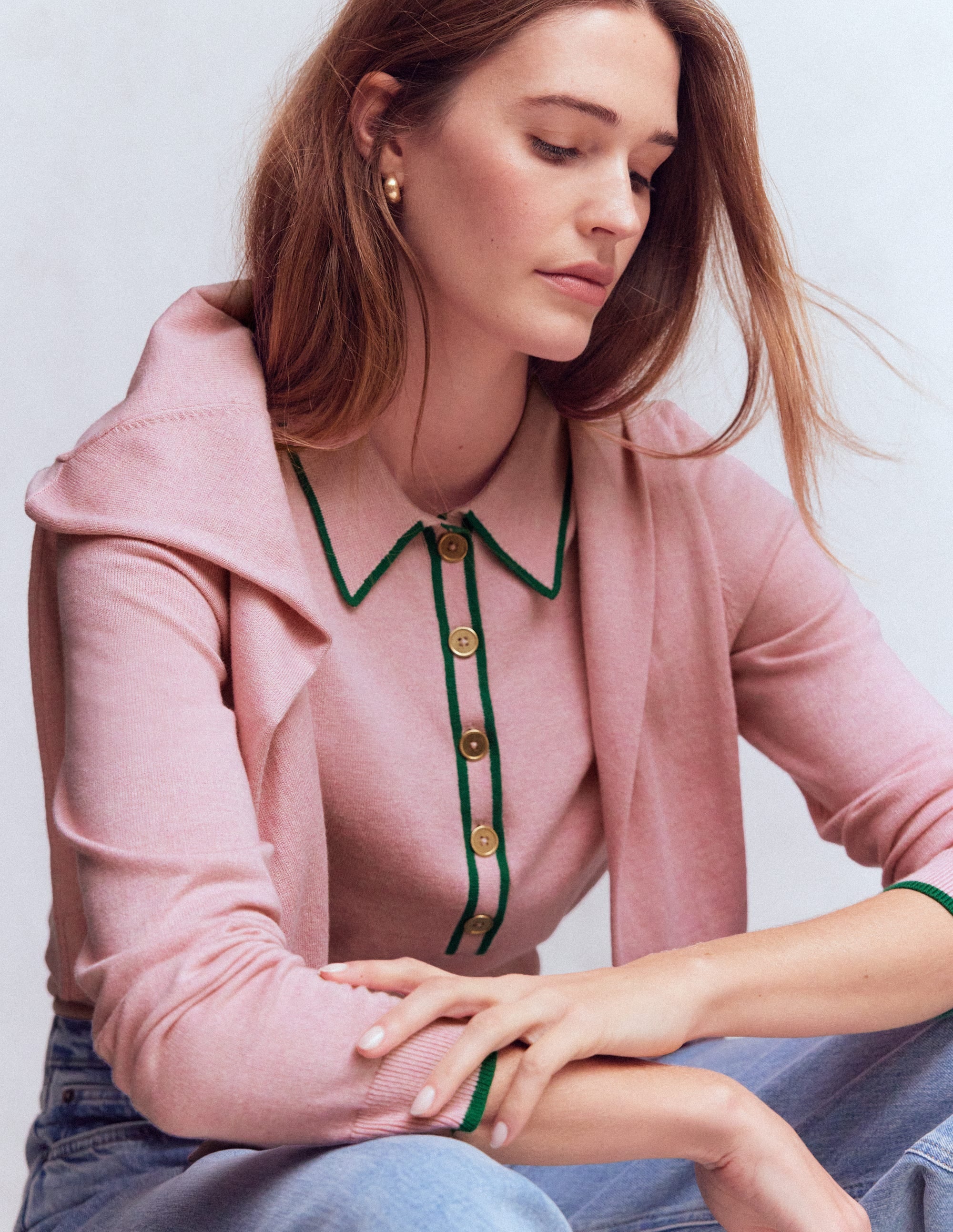 Liz Henley Sweater-Lilac - Image 4