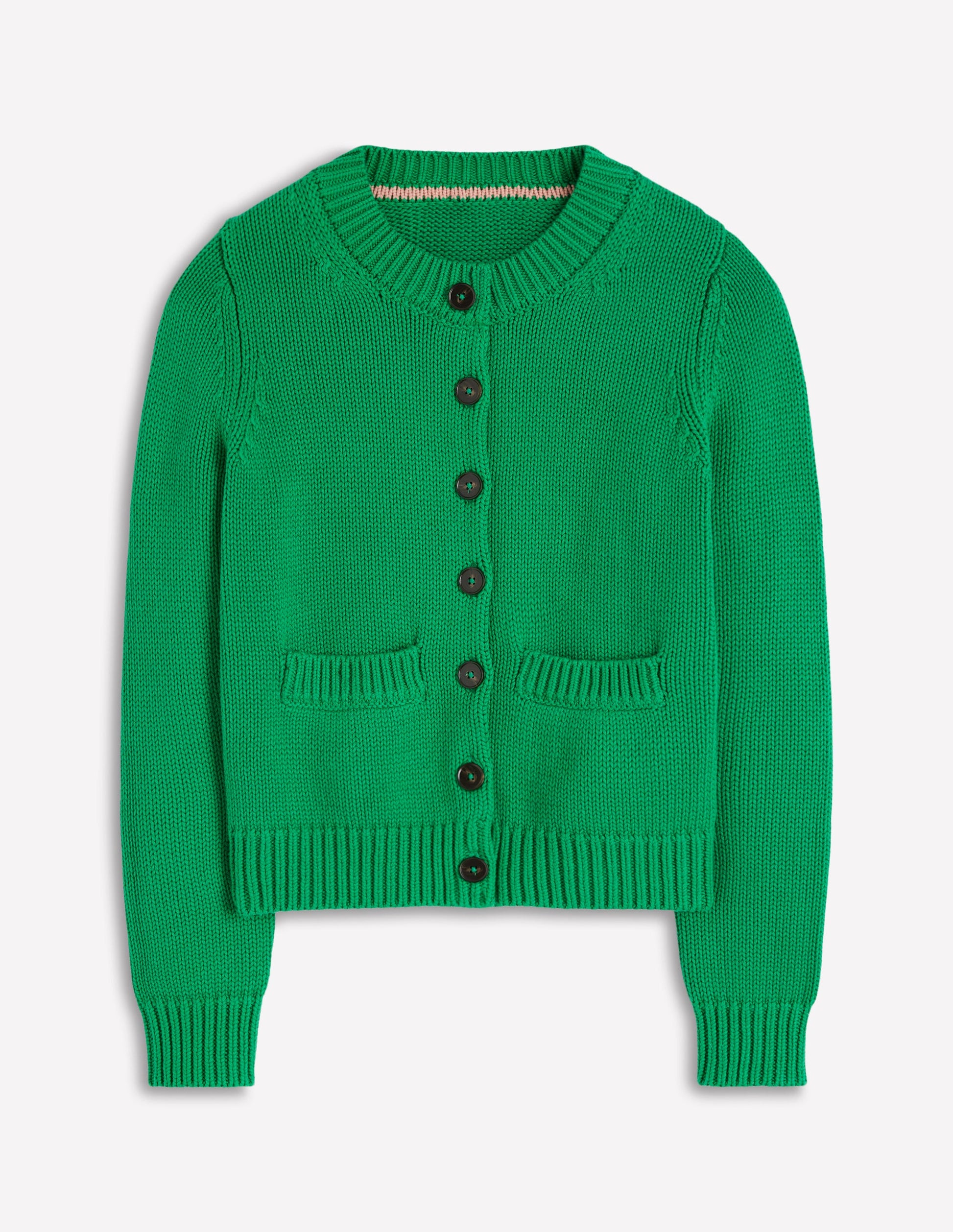 Lucy Chunky Cotton Cardigan-Rich Emerald-6