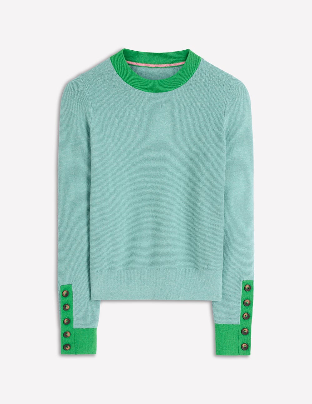 Grace Colour Block Sweater-Cloudy Jade Blue - Image 5