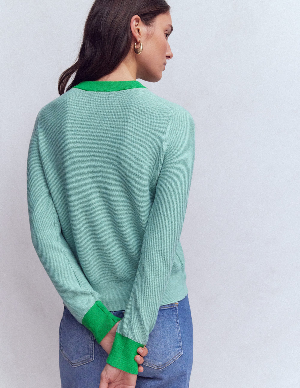 Grace Colour Block Sweater-Cloudy Jade Blue - Image 3
