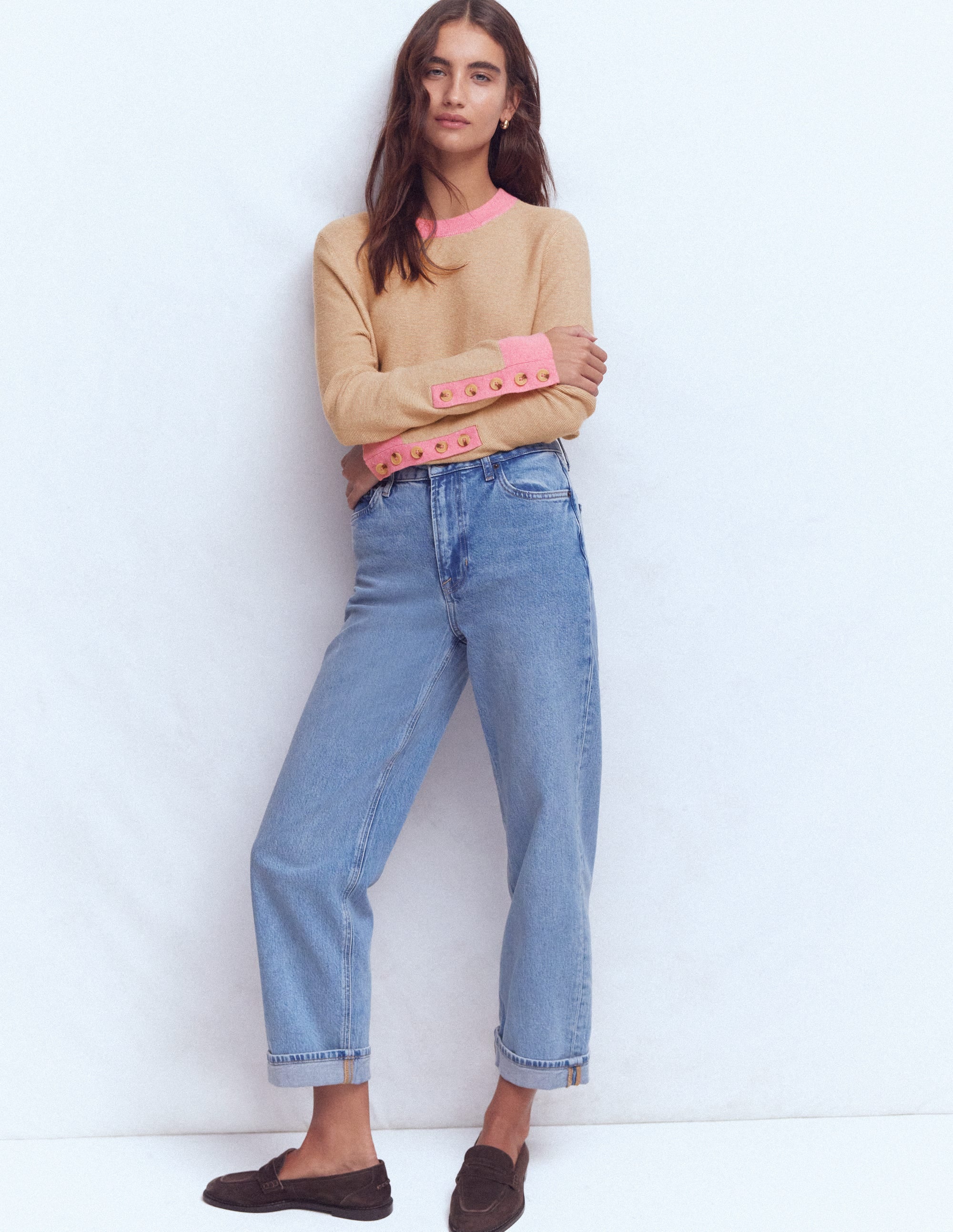 Grace Colour Block Sweater-Vellum - Image 4