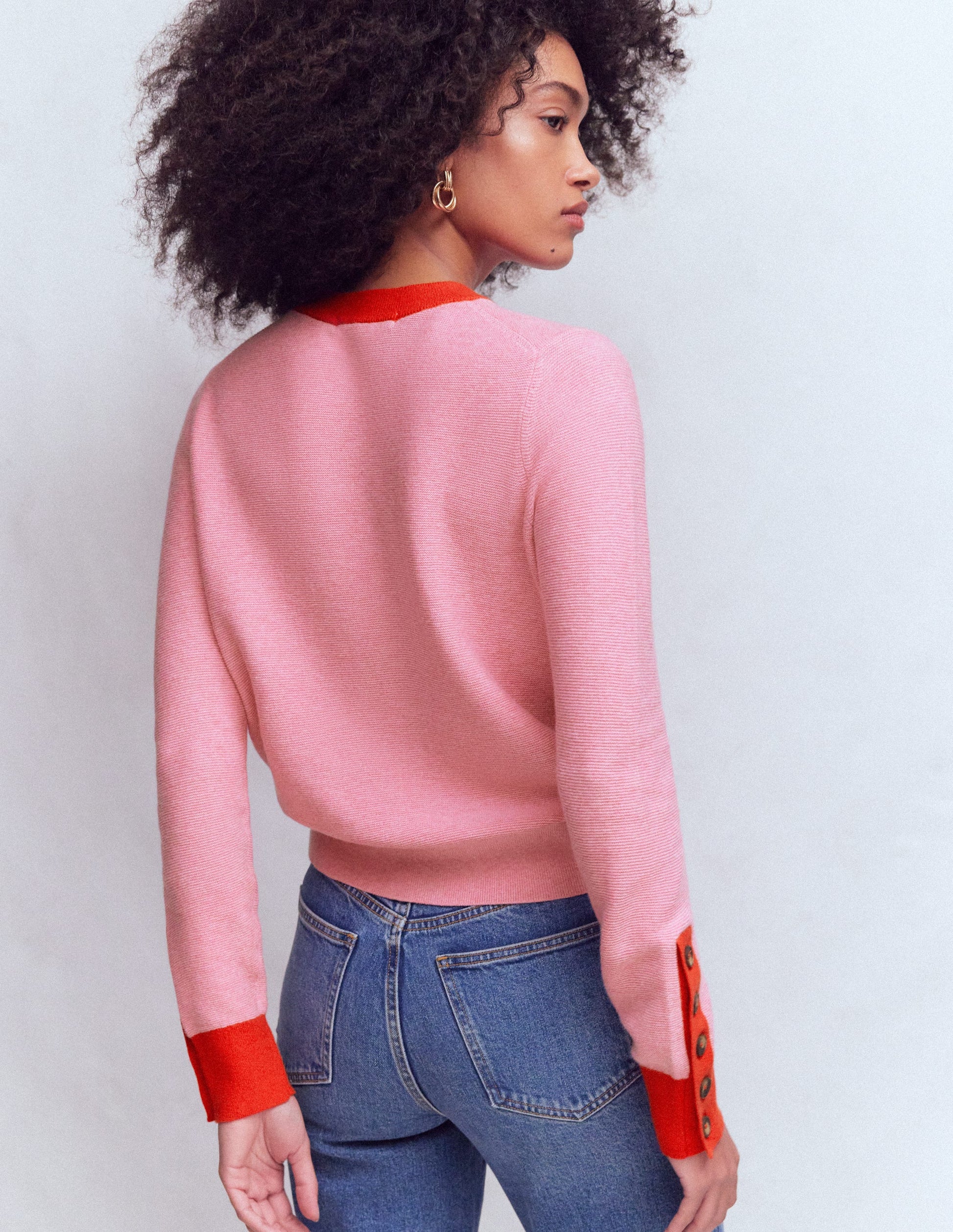 Grace Colour Block Sweater-Pink Lady-4