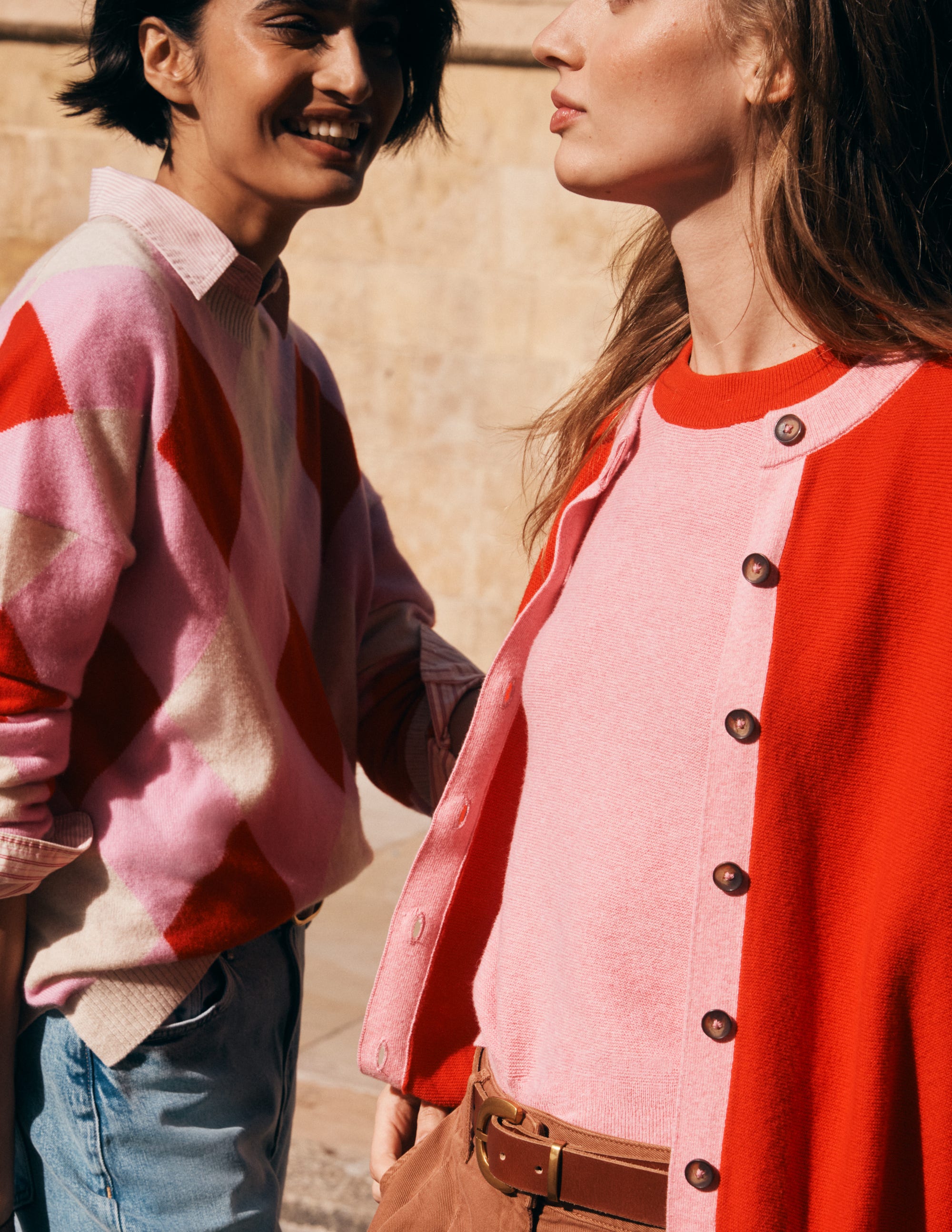 Grace Colour Block Sweater-Pink Lady - Image 6