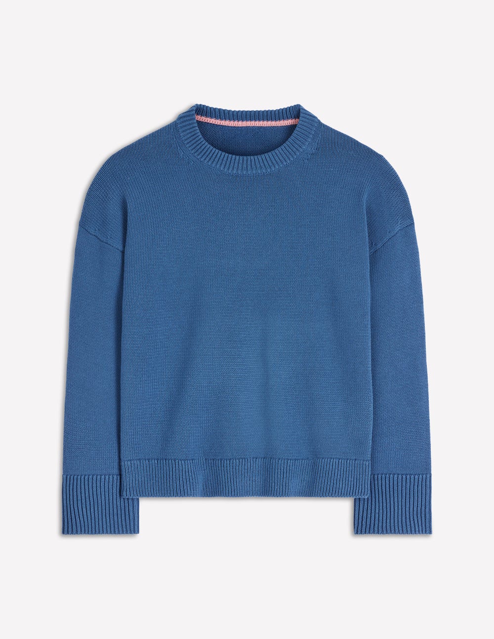 Lucy Relaxed Cotton Sweater-Denim Blue