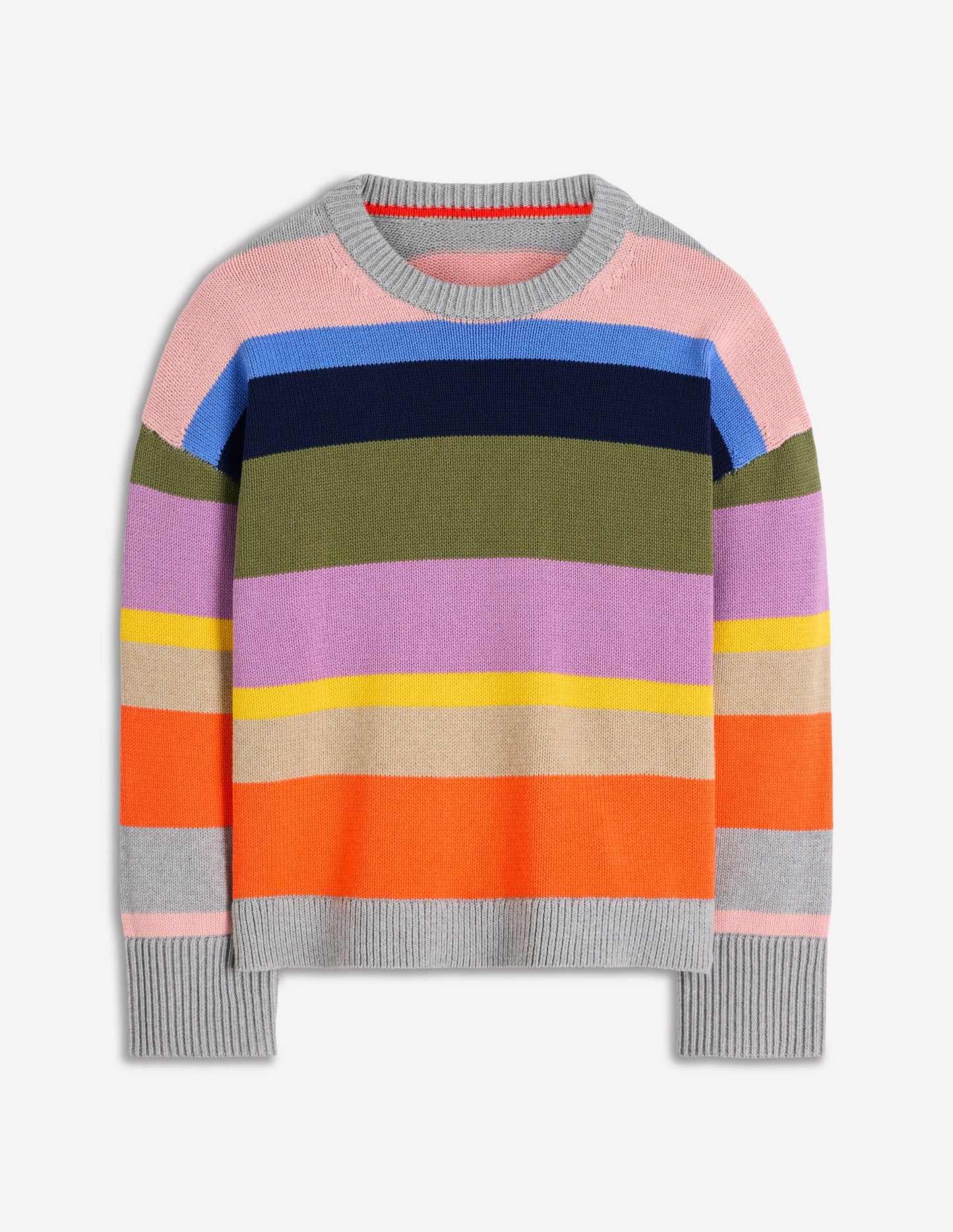 Lucy Relaxed Cotton Sweater-Mutli, Rainbow
