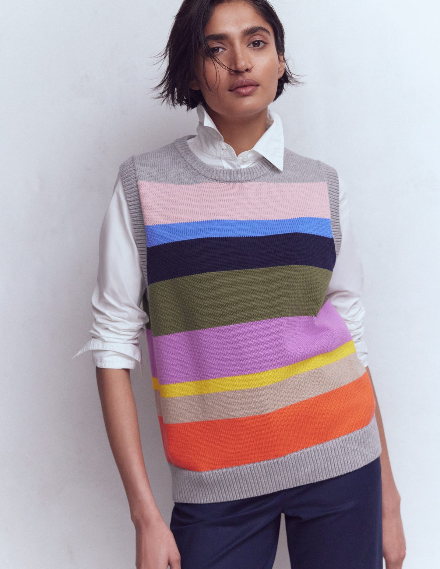 Lucy Cotton Vest-Multi, Rainbow
