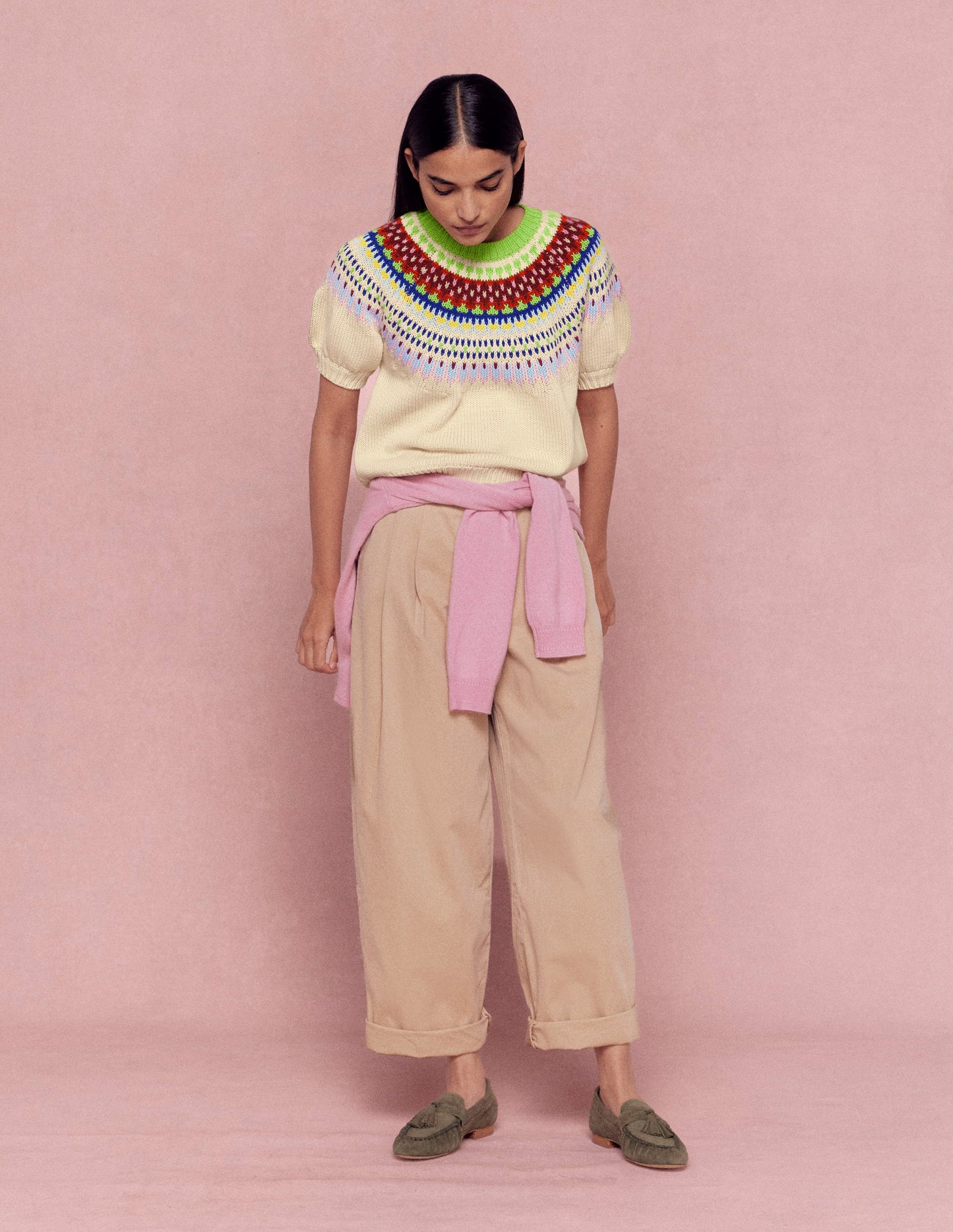 Margot Puff Sleeve T-Shirt-Oatmeal Melange