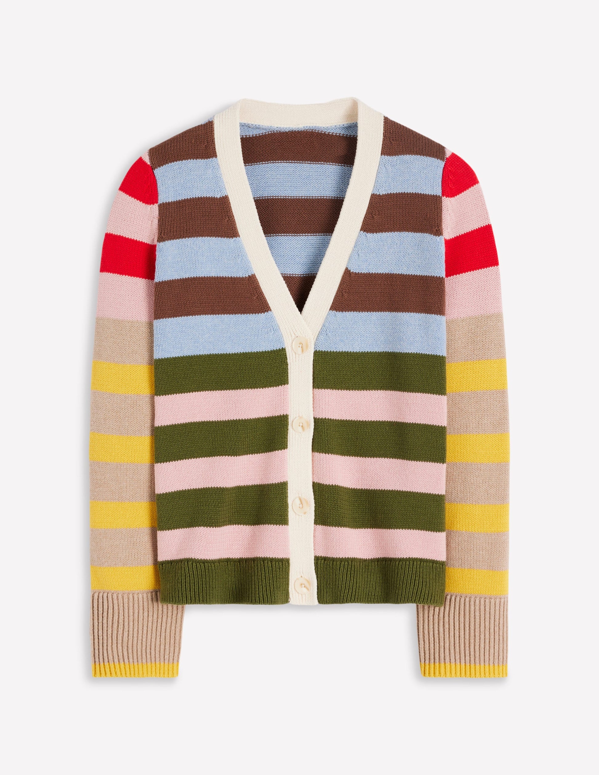 Lucy Relaxed Cotton Cardigan-Multi Hotch-7