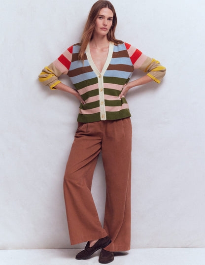 Lucy Relaxed Cotton Cardigan-Multi Hotch-5