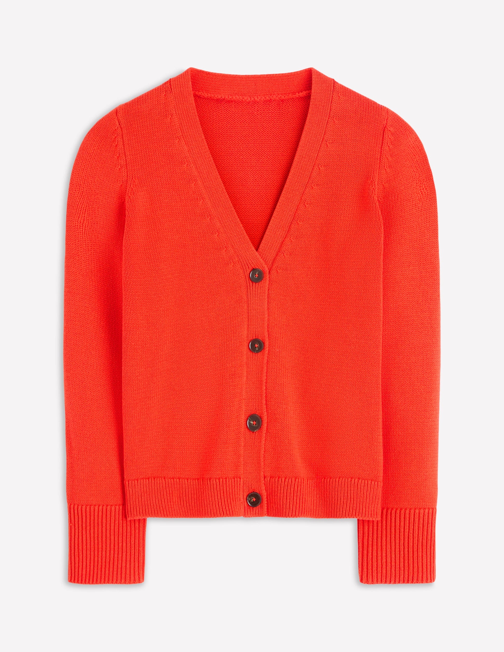Lucy Relaxed Cotton Cardigan-Bright Orange-7