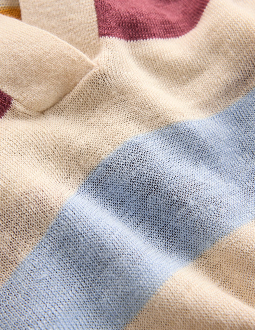 Agnes Collared Linen Jumper-Ivory, Pink, Green Multistripe-7