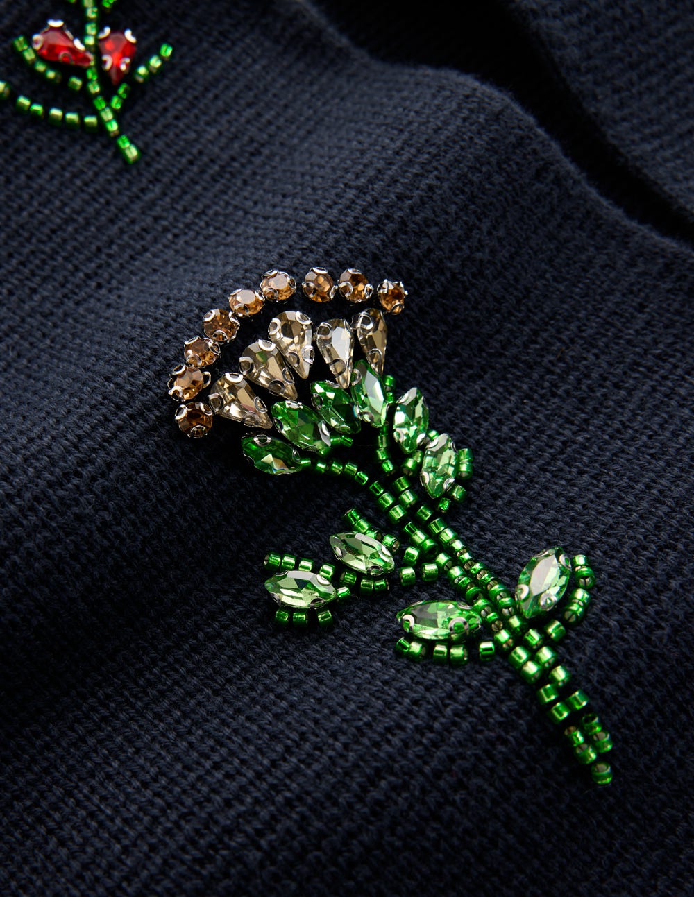 Embellished Knit Cardigan-Navy - Image 9