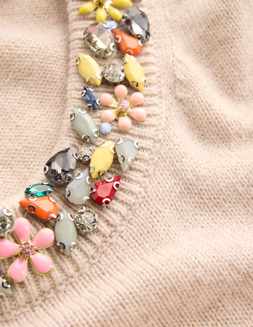 Embellished T-Shirt-Chinchilla Melange-6