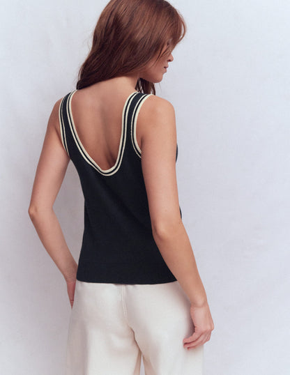 Liz Striped Tank-Navy-3