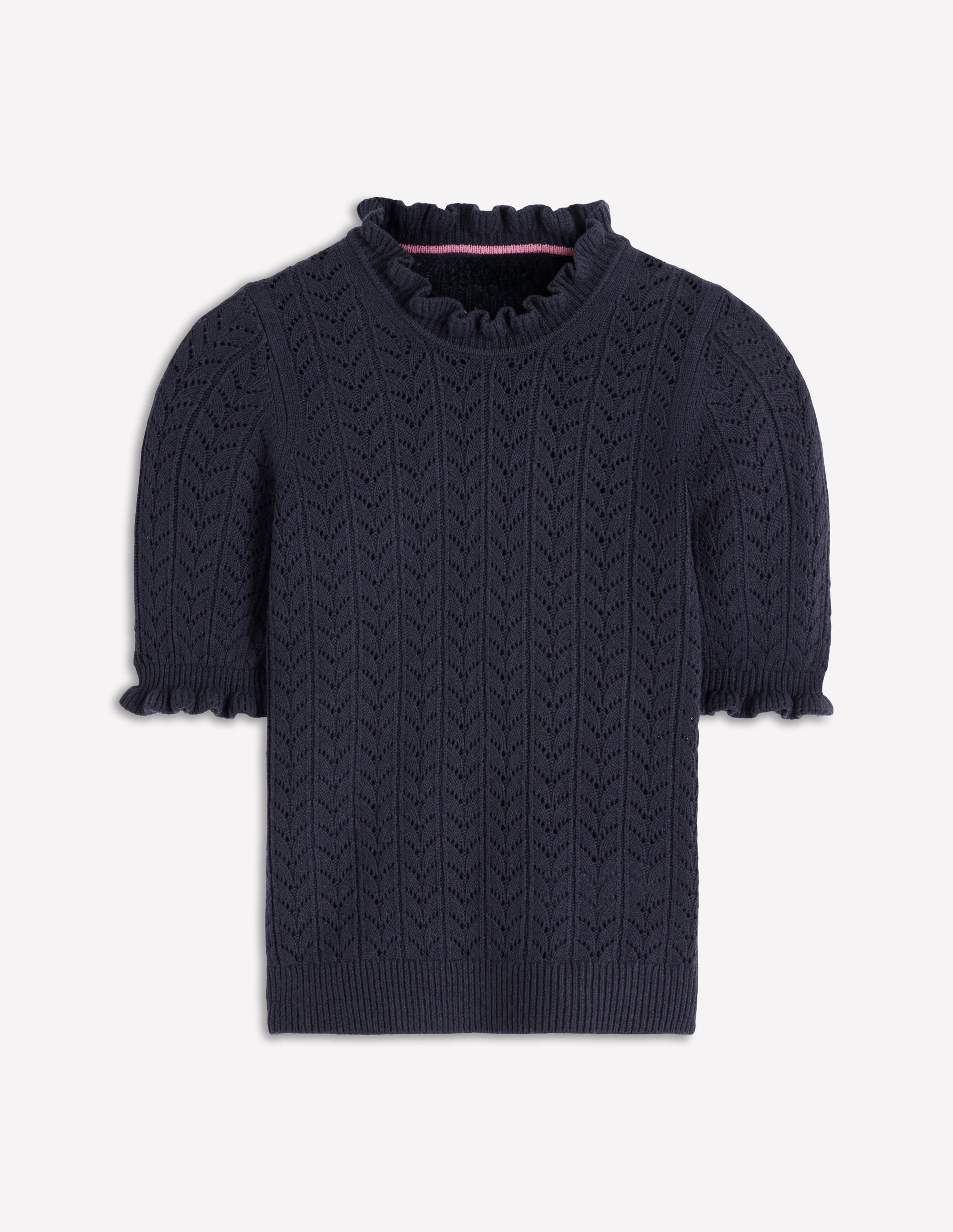 Eloise Frill T-Shirt-Navy - Image 5