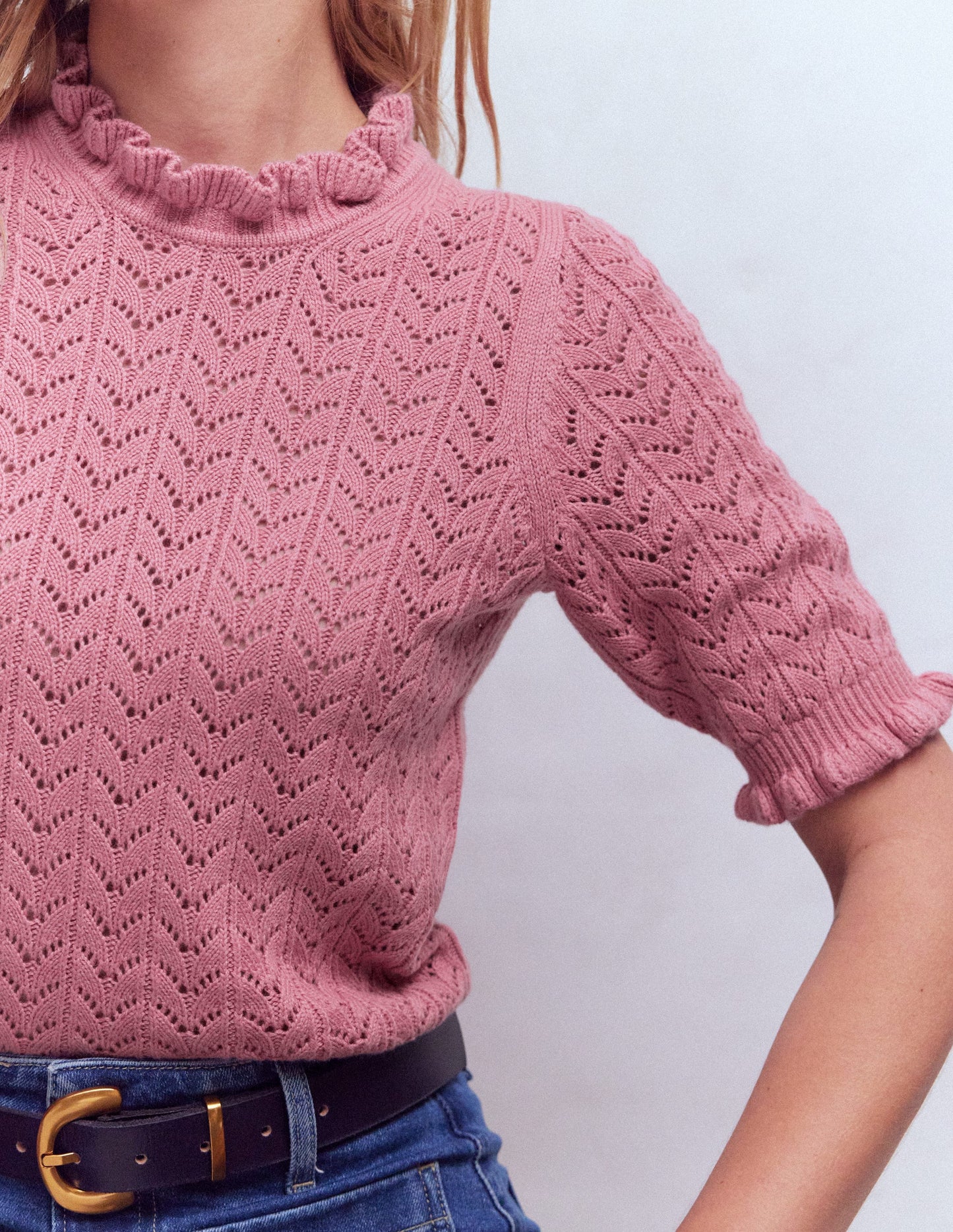 Eloise Frill T-Shirt-Spring Blossom Pink