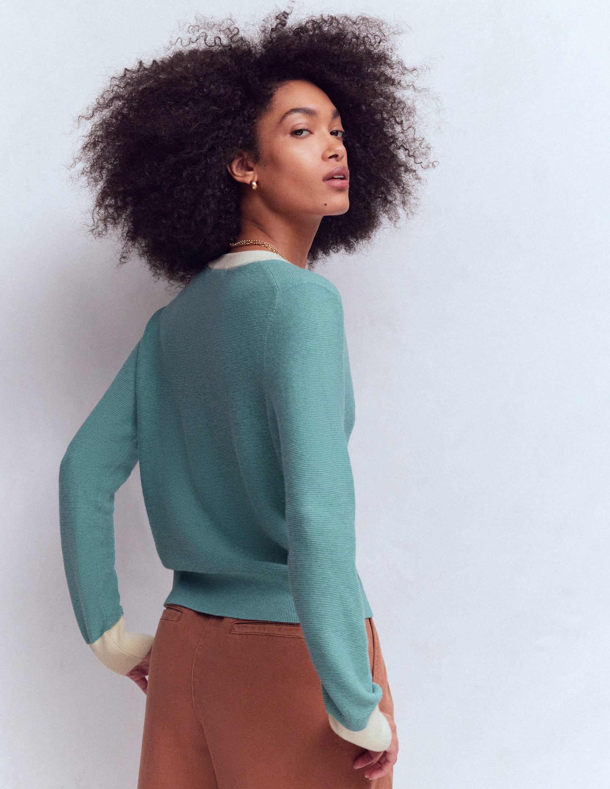 Grace Colour Block Cardigan-Cloudy Jane Blue - Image 3