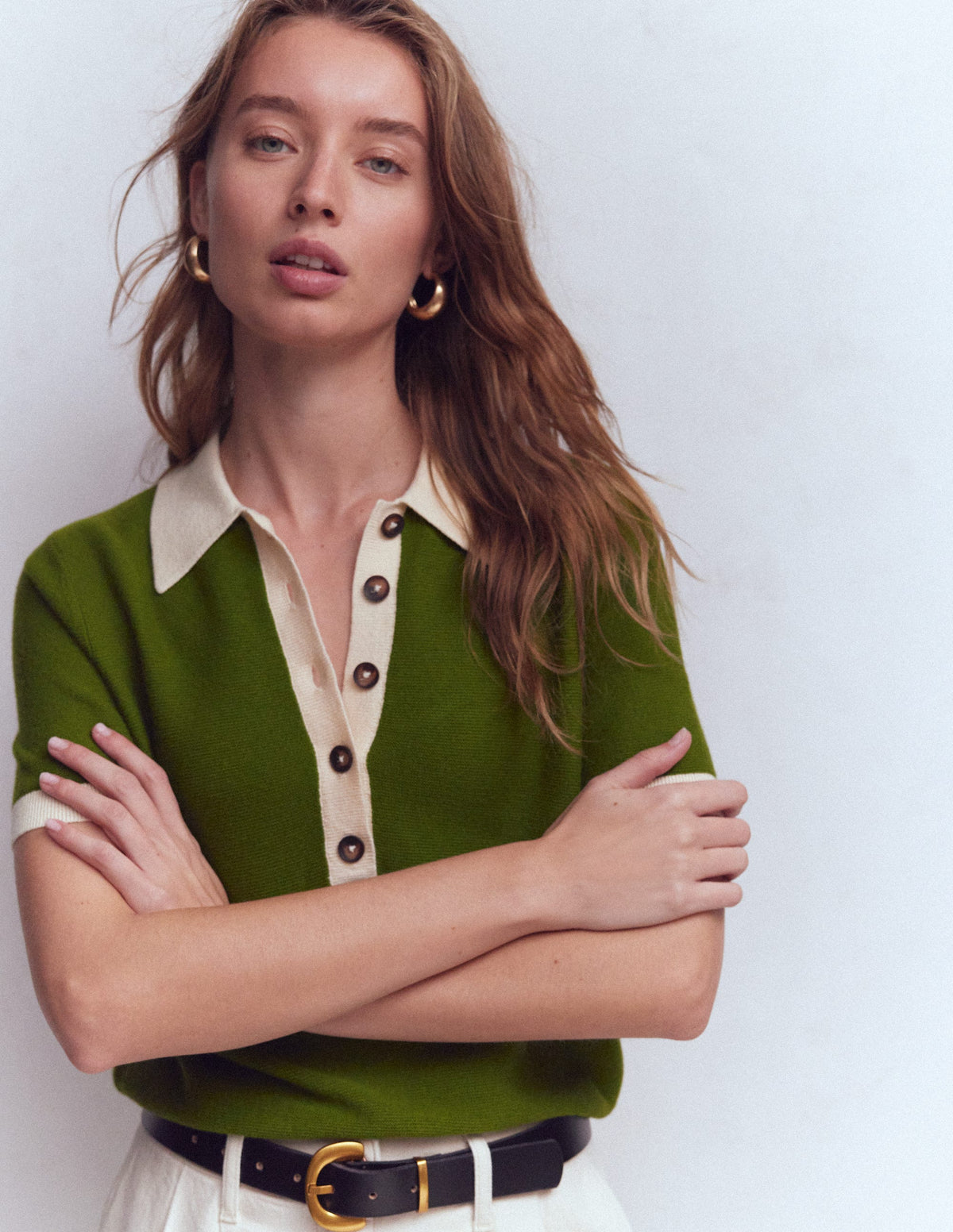 Grace Colour Block T-Shirt-Promenade Green - Image 2