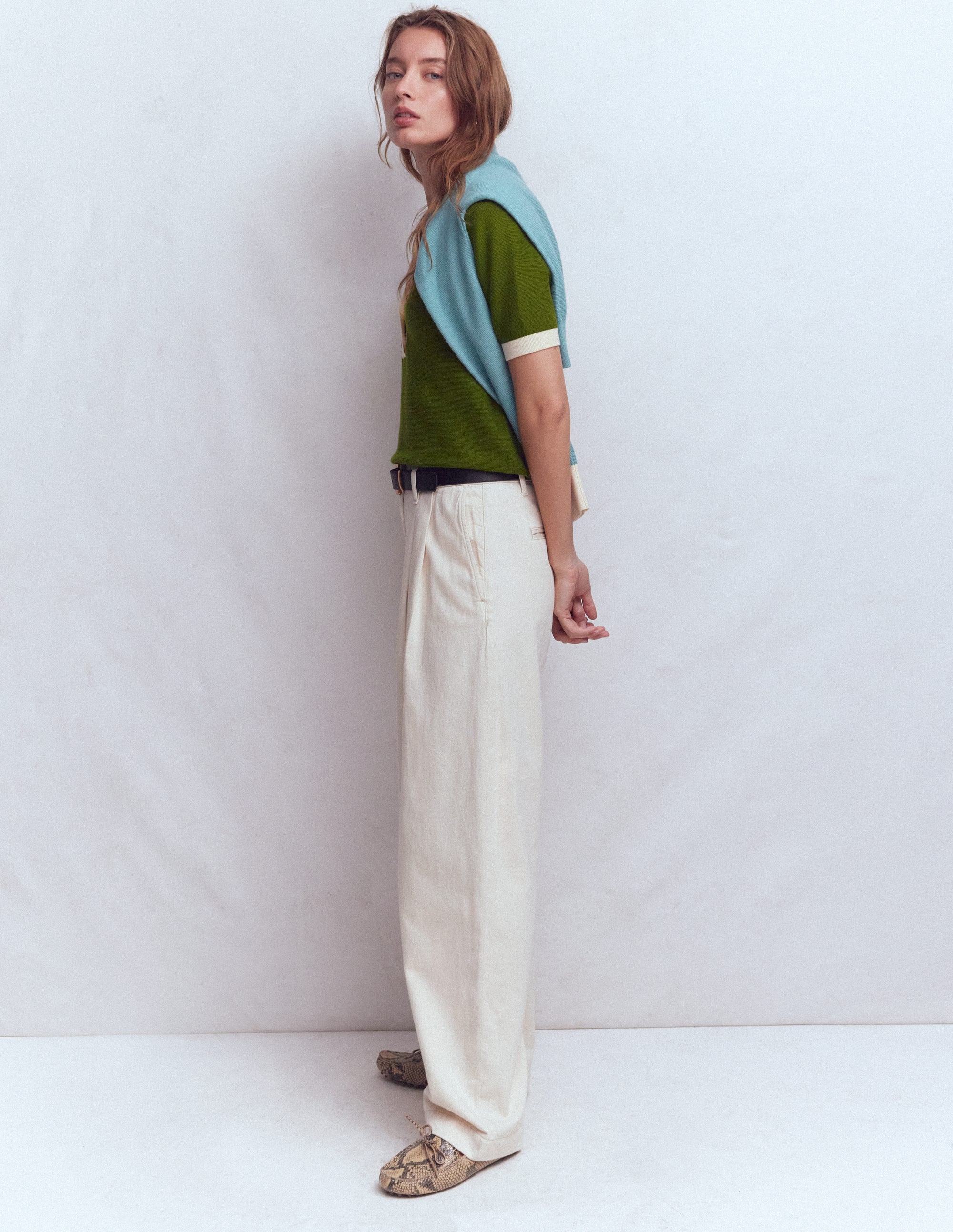 Grace Colour Block T-Shirt-Promenade Green - Image 4