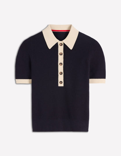 Grace Colour Block T-Shirt-Navy-6