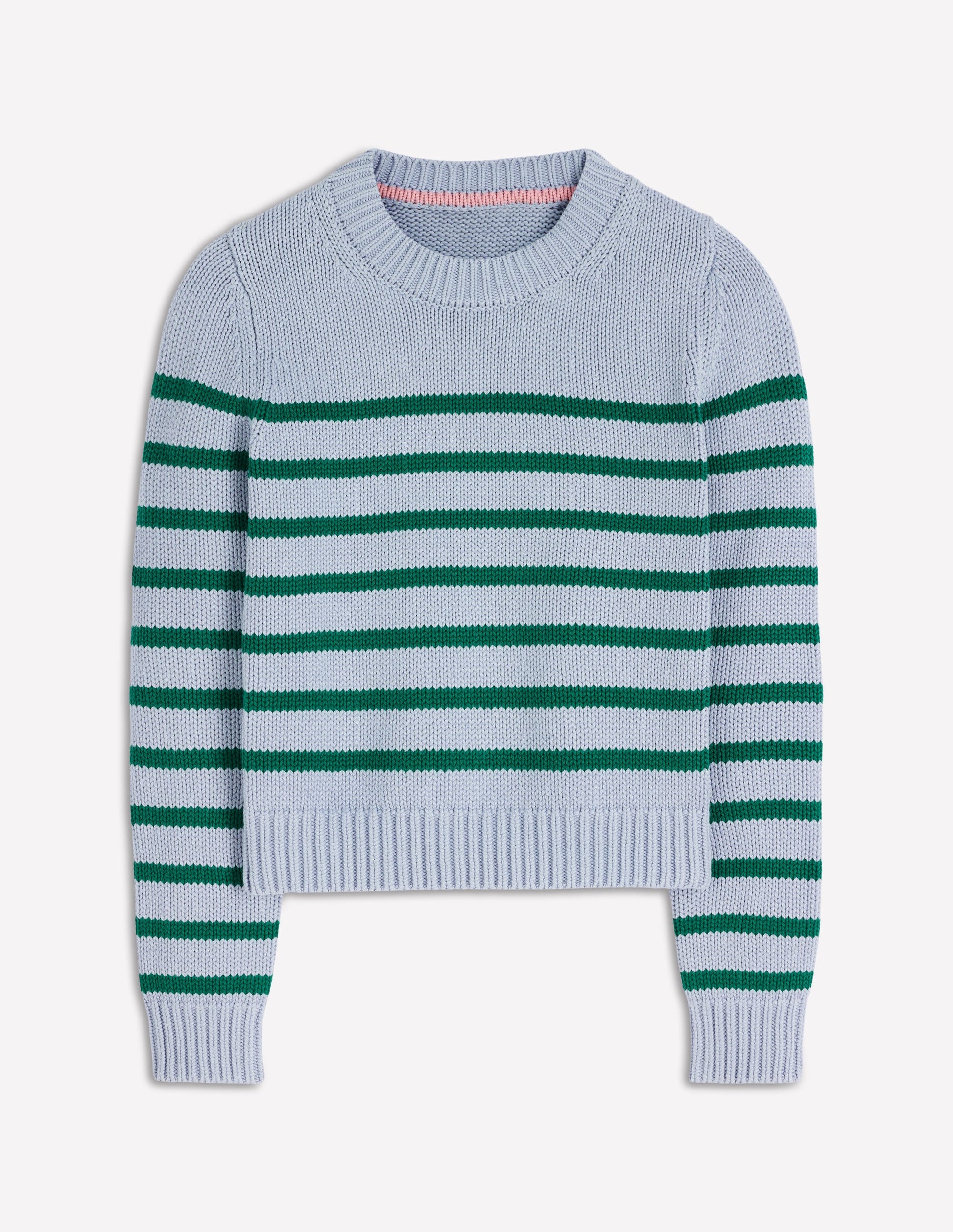 Lucy Chunky Cotton Sweater-Blue/ Green-6