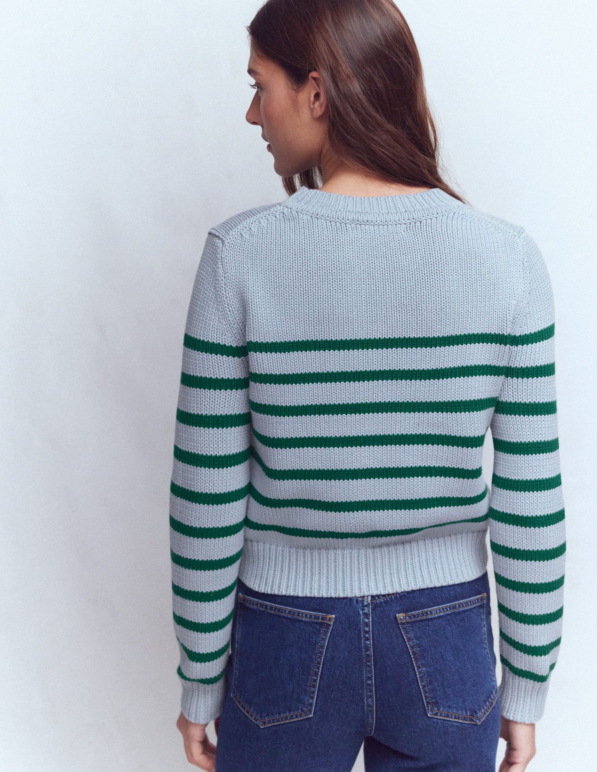 Lucy Chunky Cotton Sweater-Blue/ Green-3