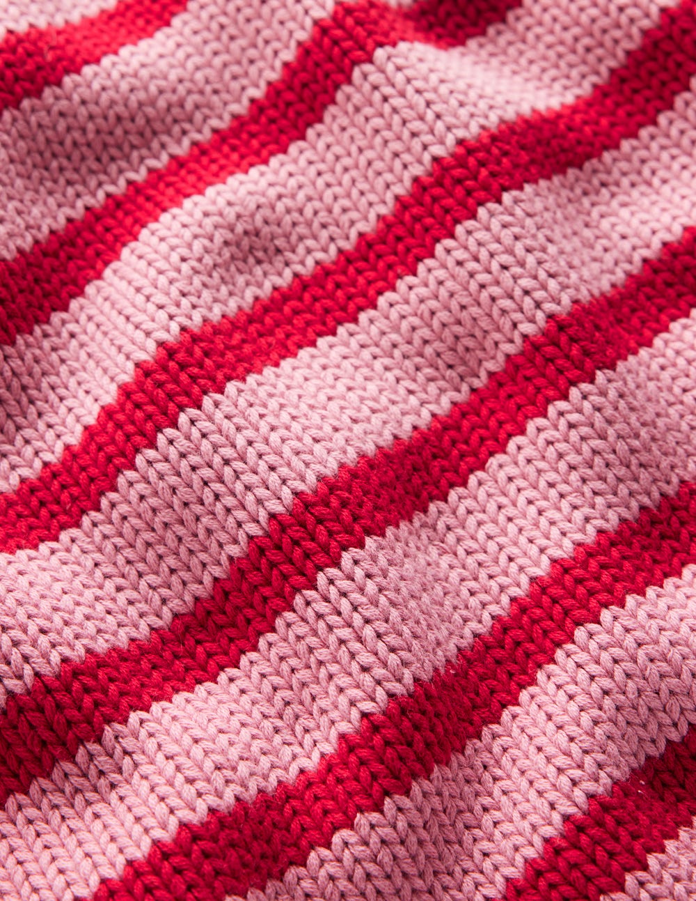 Lucy Chunky Cotton Sweater-Pink/ Red - Image 7