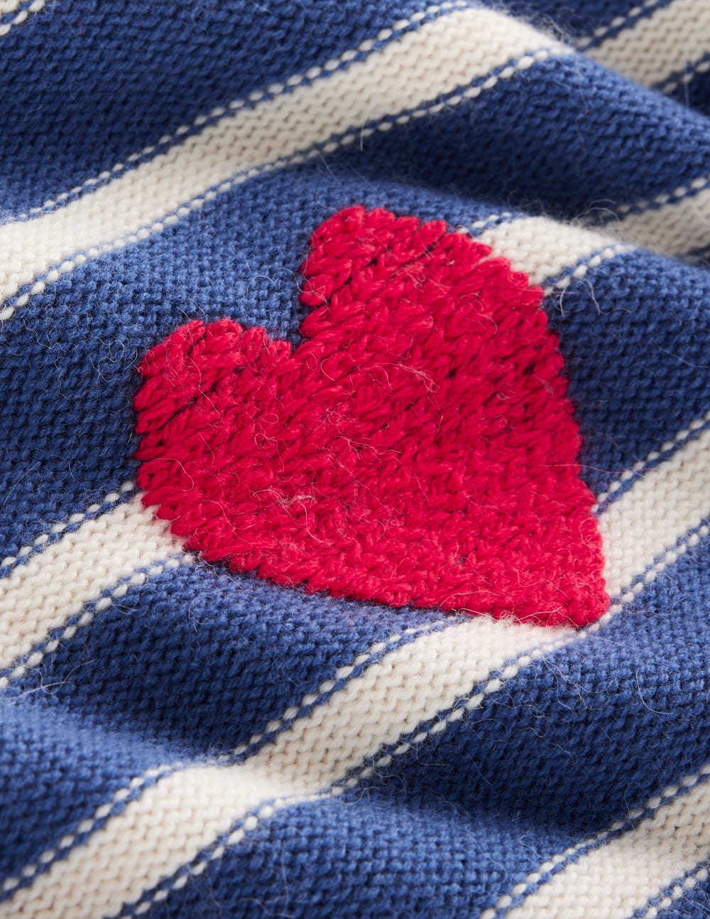 Isa Embroidered Sweater-Delft Blue Hearts - Image 6