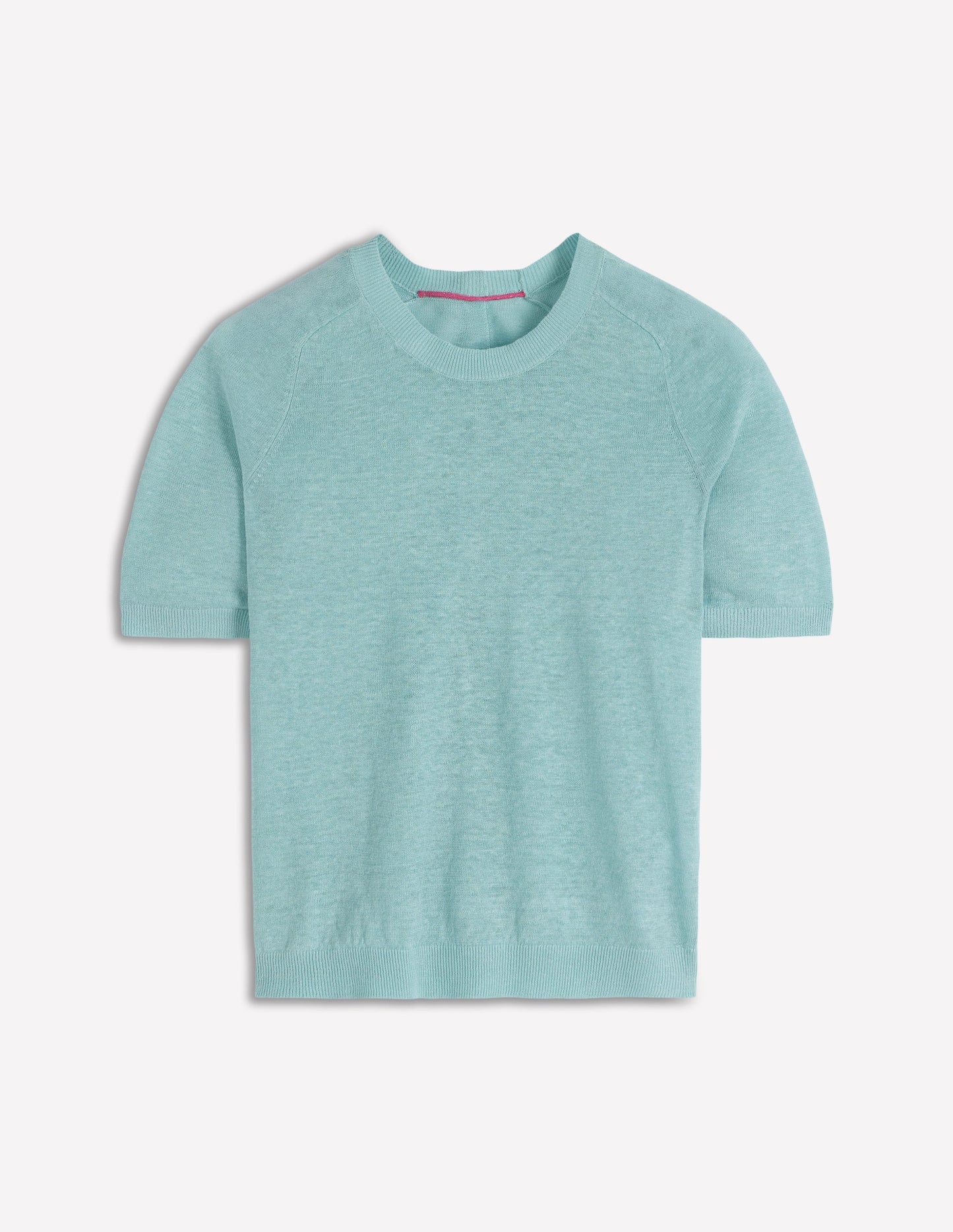Agnes Linen T-Shirt-Seamist Blue