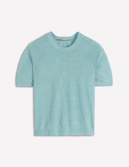 Agnes Linen T-Shirt-Seamist Blue-10