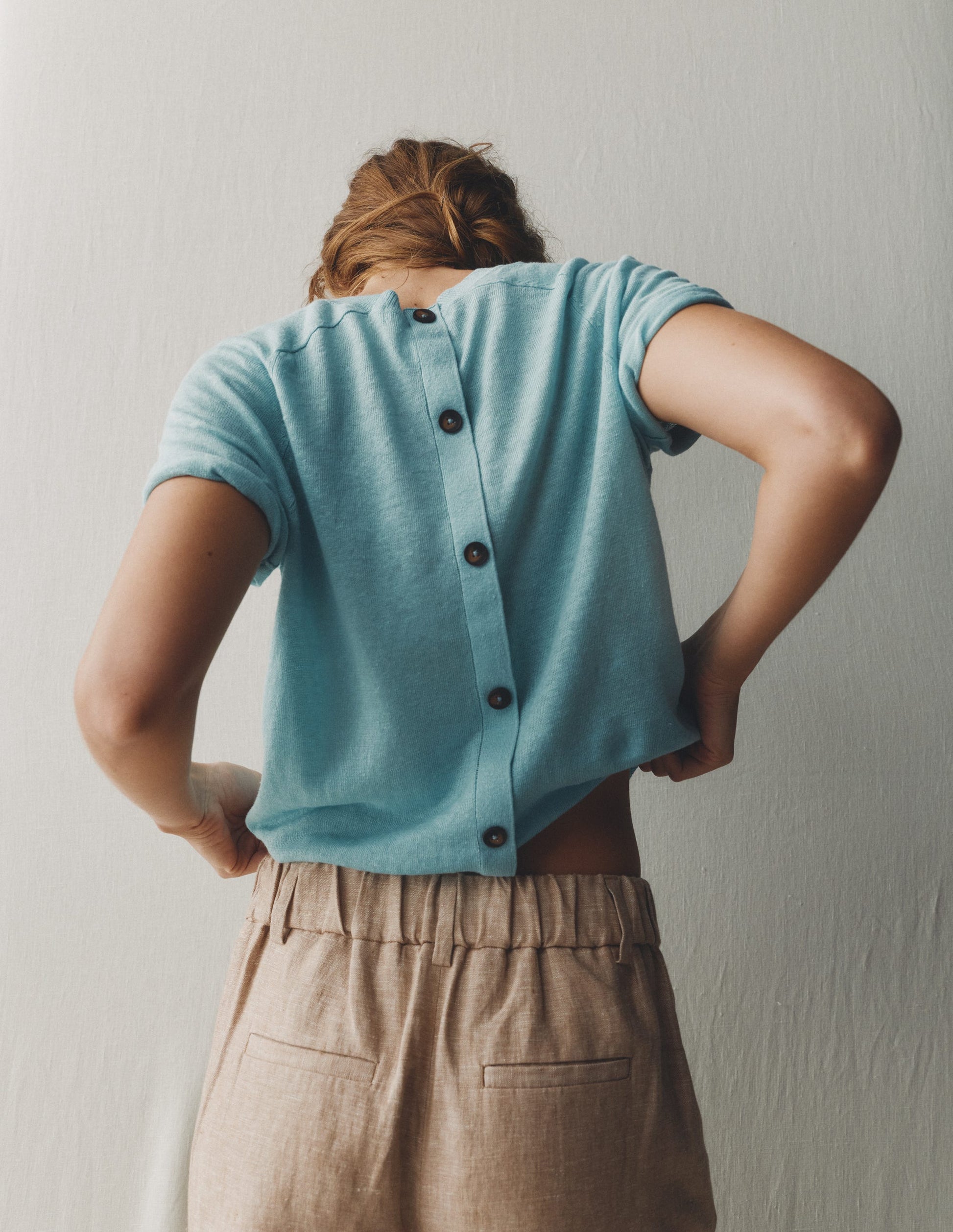 Agnes Linen T-Shirt-Seamist Blue-2