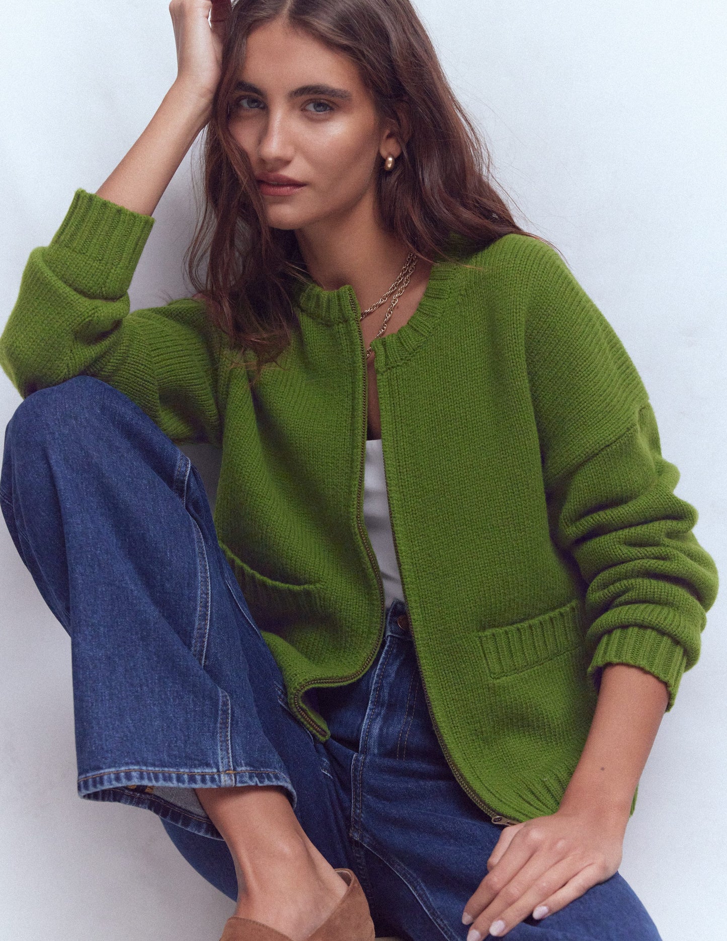 Maya Zip Up Jacket-Herb Garden