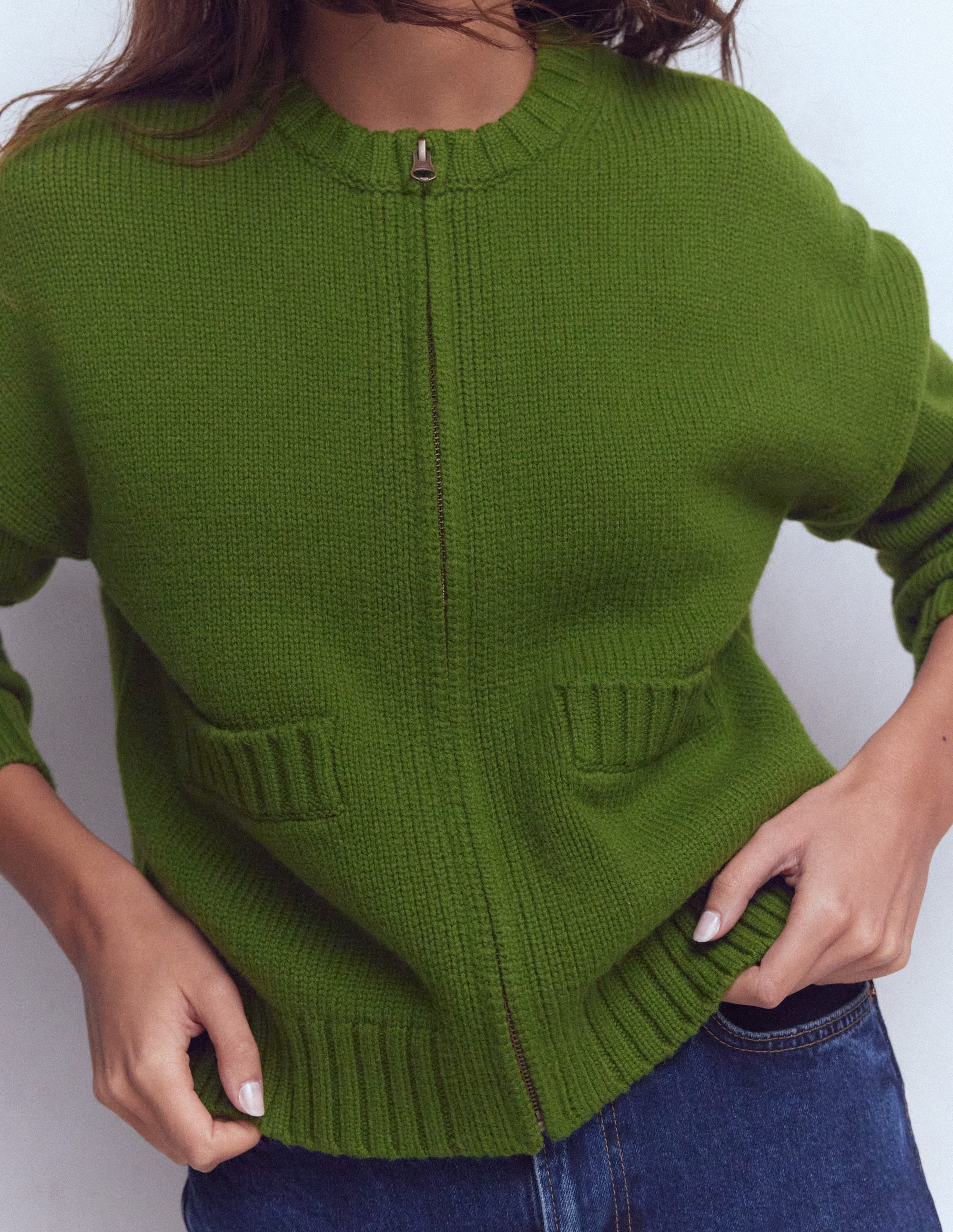 Maya Zip Up Jacket-Herb Garden - Image 2