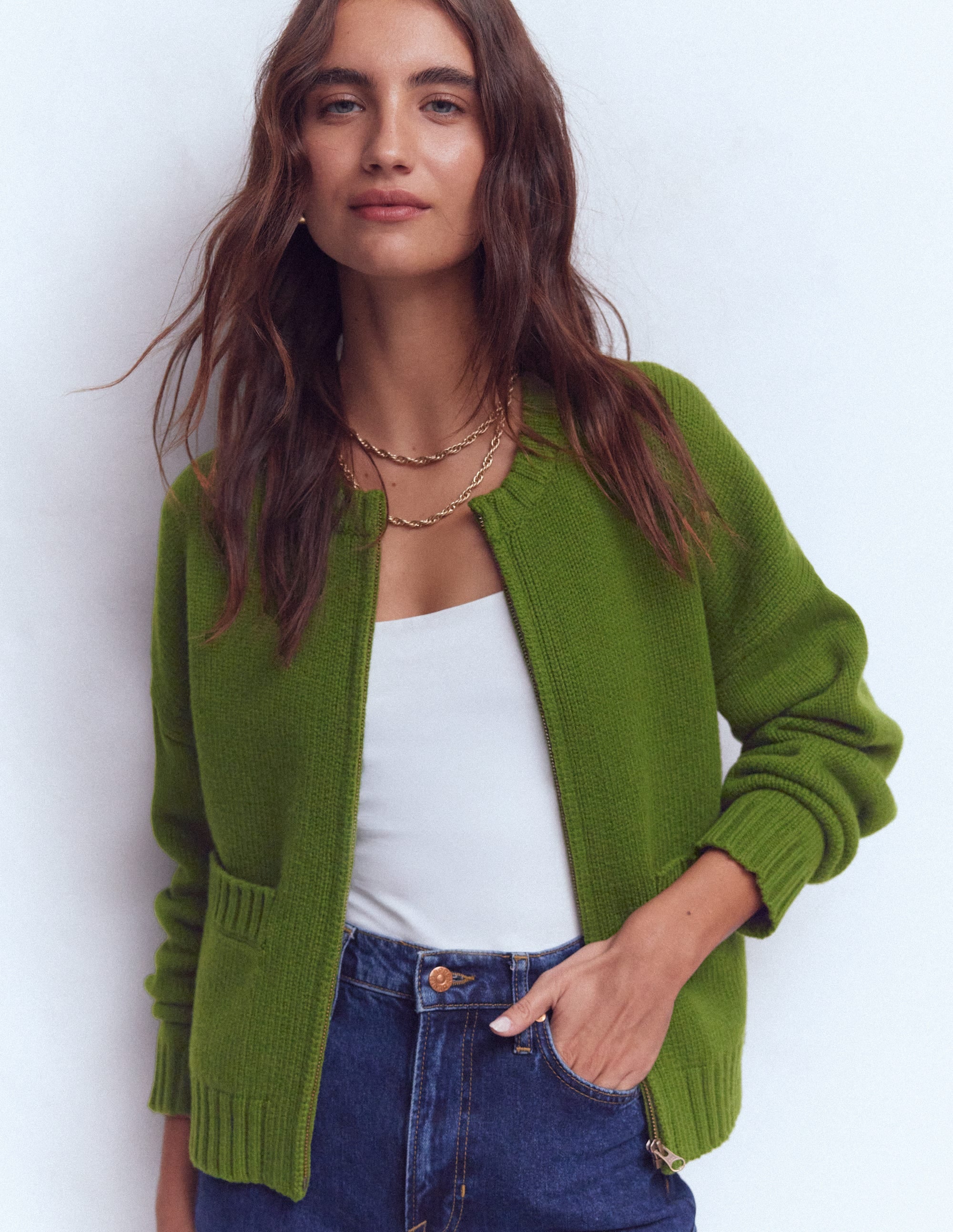 Maya Zip Up Jacket-Herb Garden - Image 4