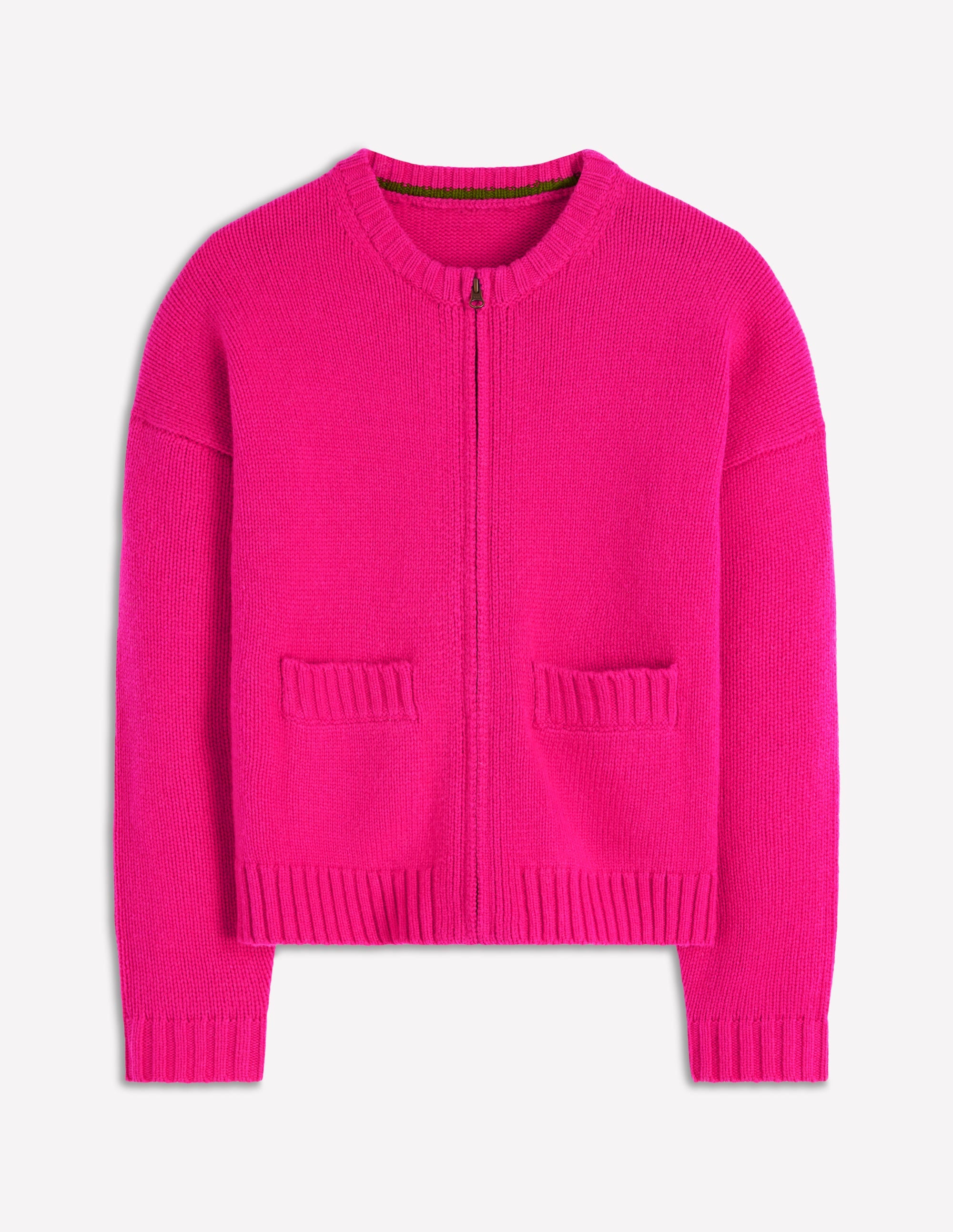 Maya Zip Up Jacket-Flamboyant Pink - Image 5