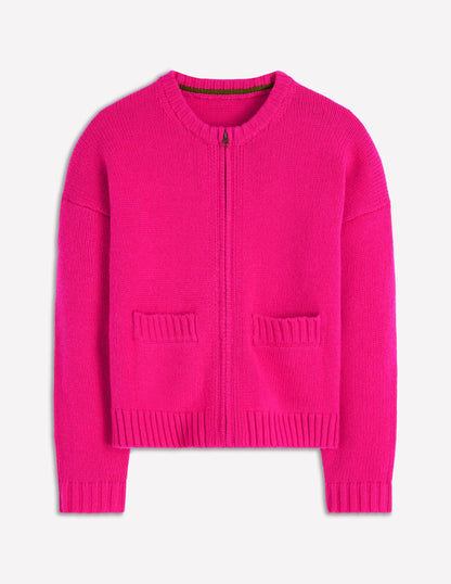 Maya Zip Up Jacket-Flamboyant Pink-5
