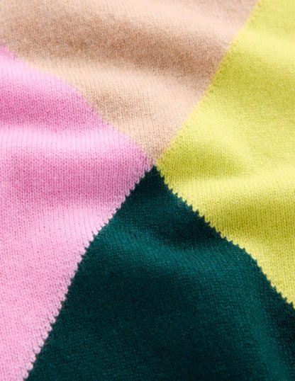 Anastasia Cashmere Sweater-Multi Harlequin Jumper-8