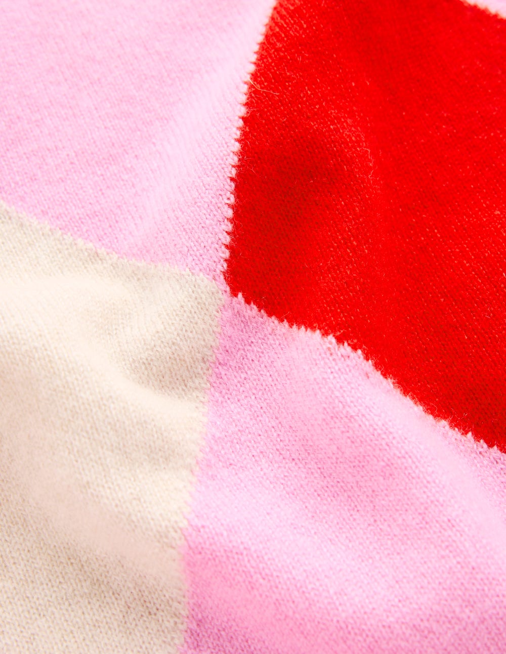 Anastasia Cashmere Sweater-Red and Pink Argyle - Image 7