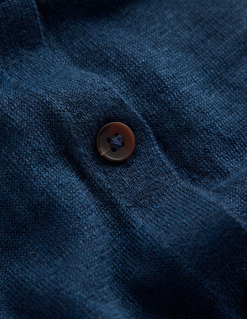 Agnes Collar Linen Cardigan-Navy-6
