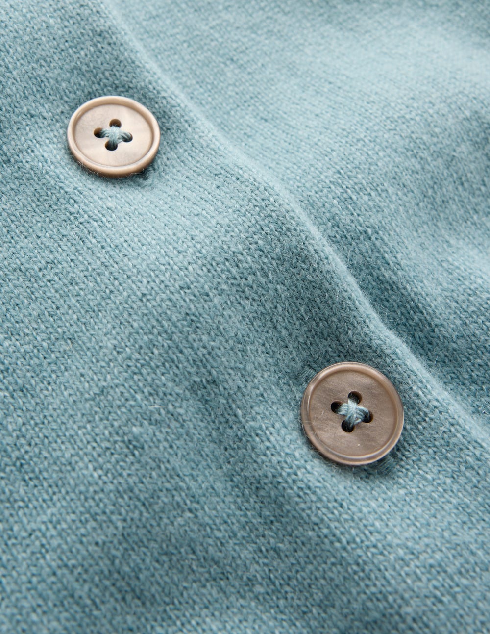 Cropped Cashmere Cardigan-Misty Blue-7