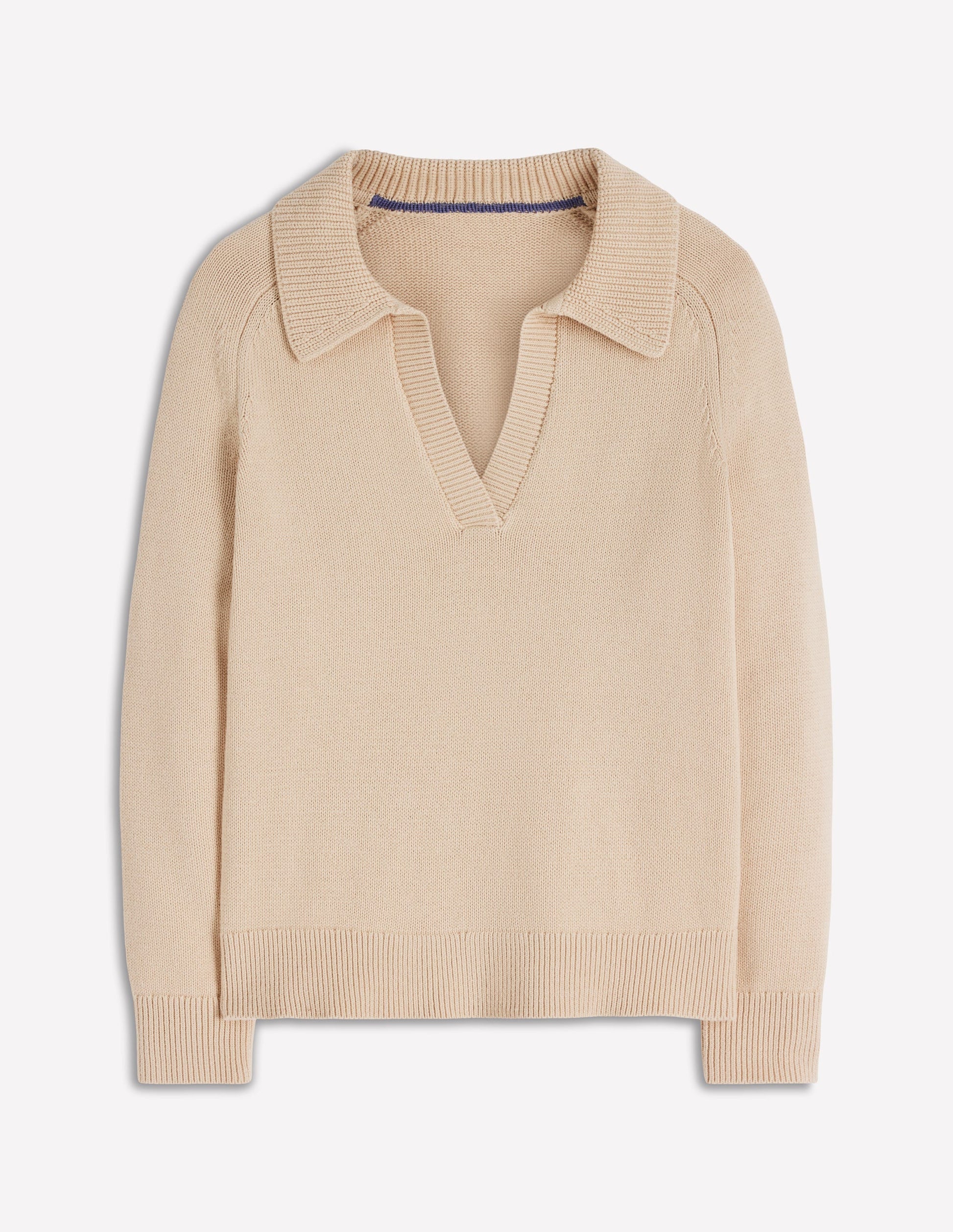 Cotton Henley Sweater-Almond Peach-6