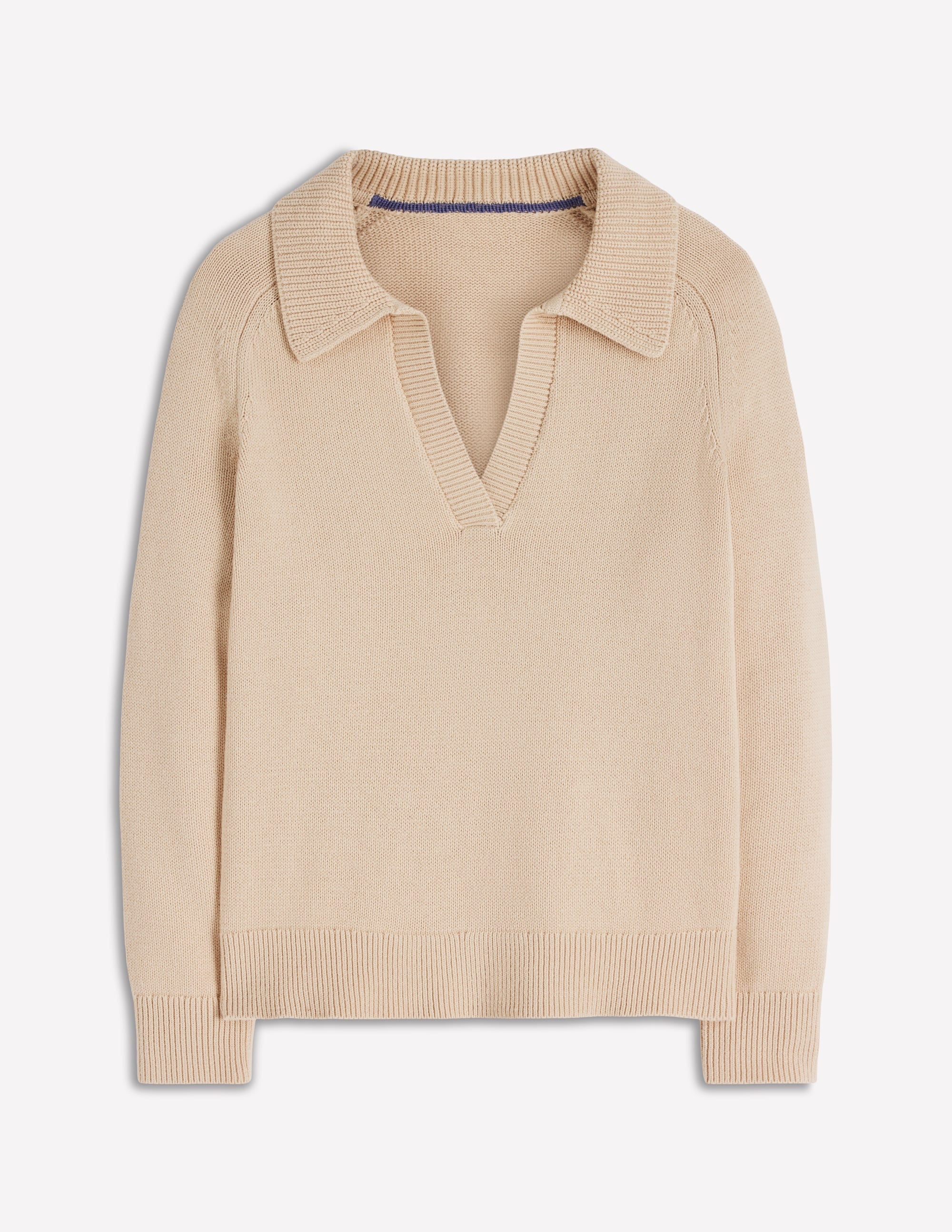 Cotton Henley Sweater-Almond Peach - Image 6