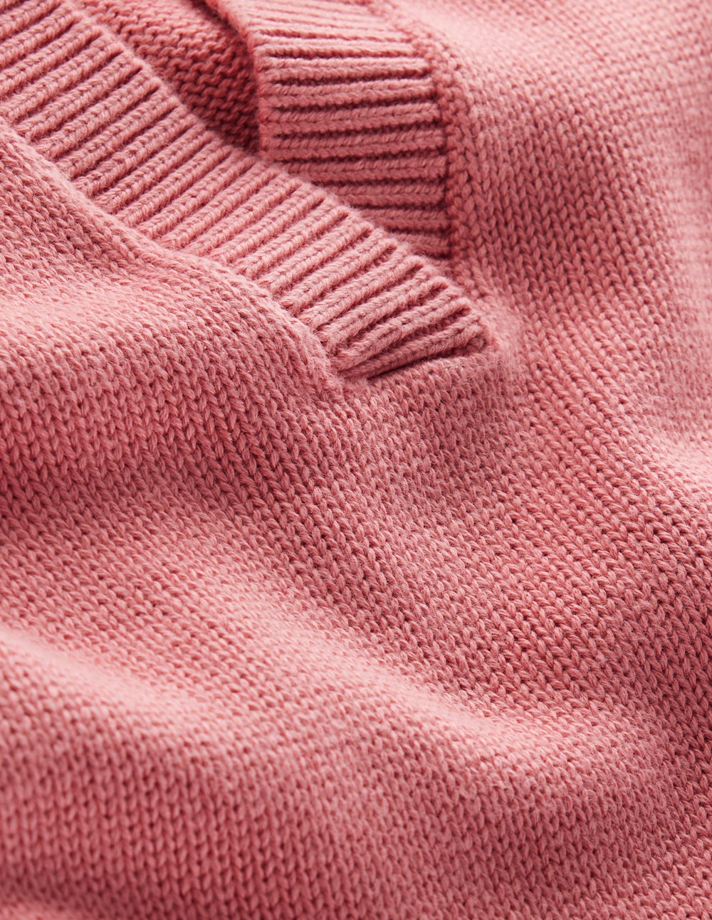 Cotton Henley Sweater-Dusty Rose - Image 6