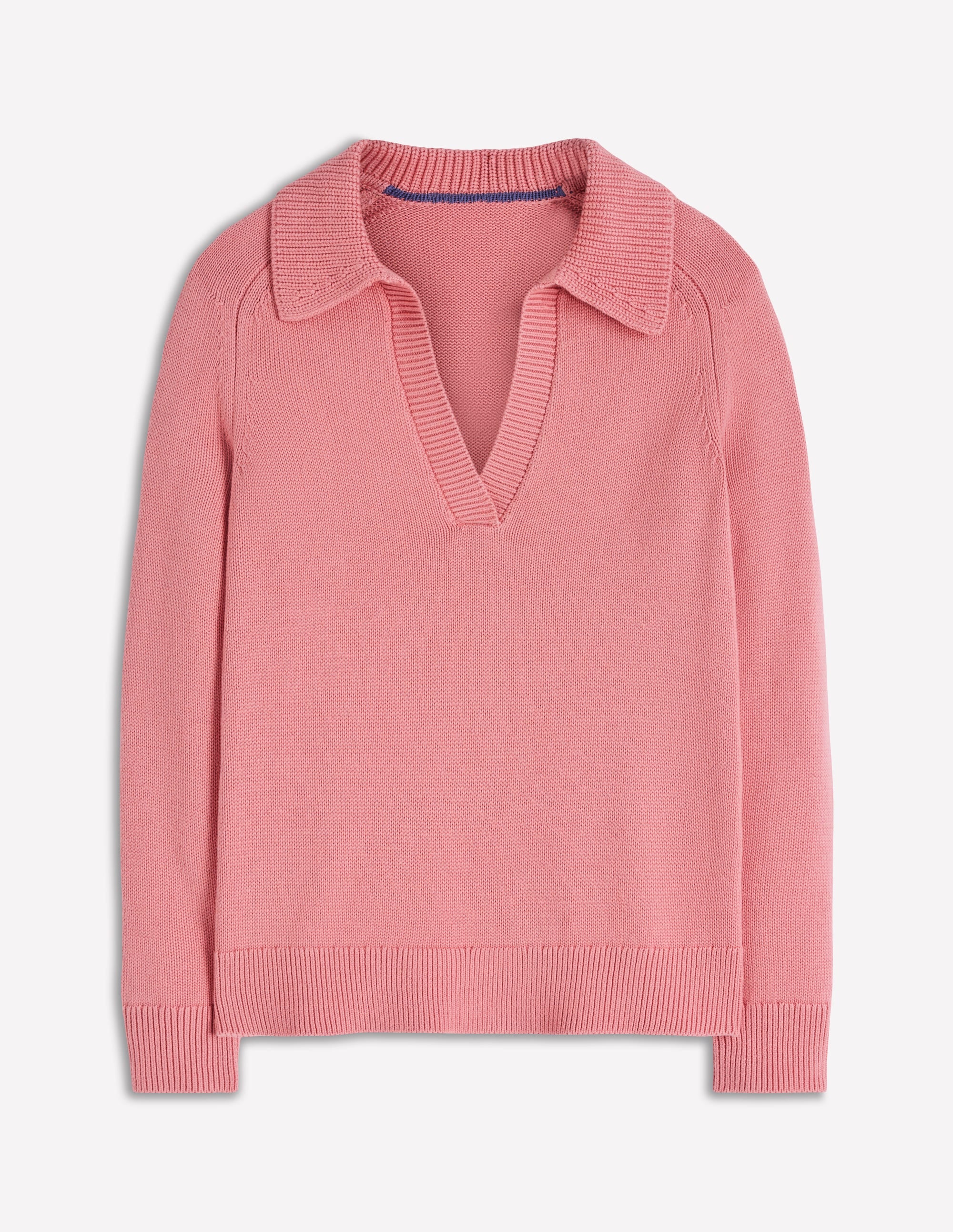 Cotton Henley Sweater-Dusty Rose - Image 5