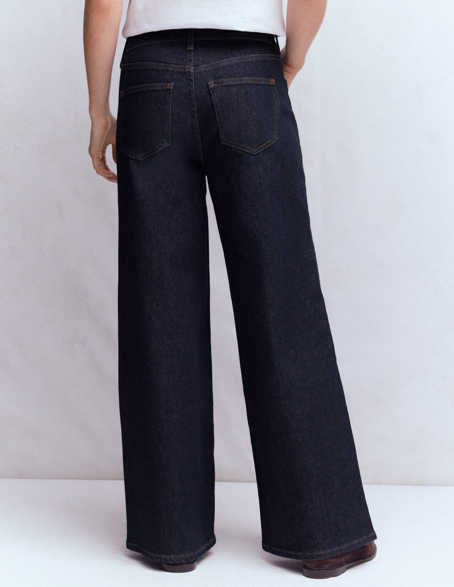 High Rise Wide Leg Jeans-Indigo Rinse