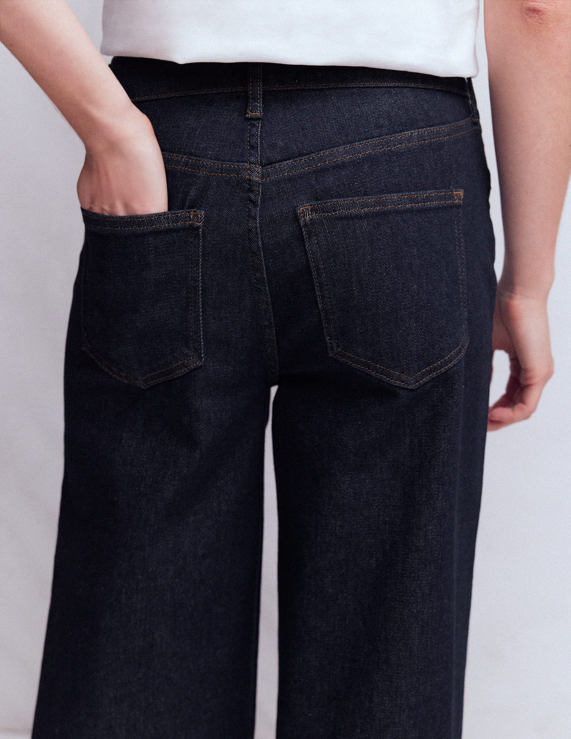 High Rise Wide Leg Jeans-Indigo Rinse-5