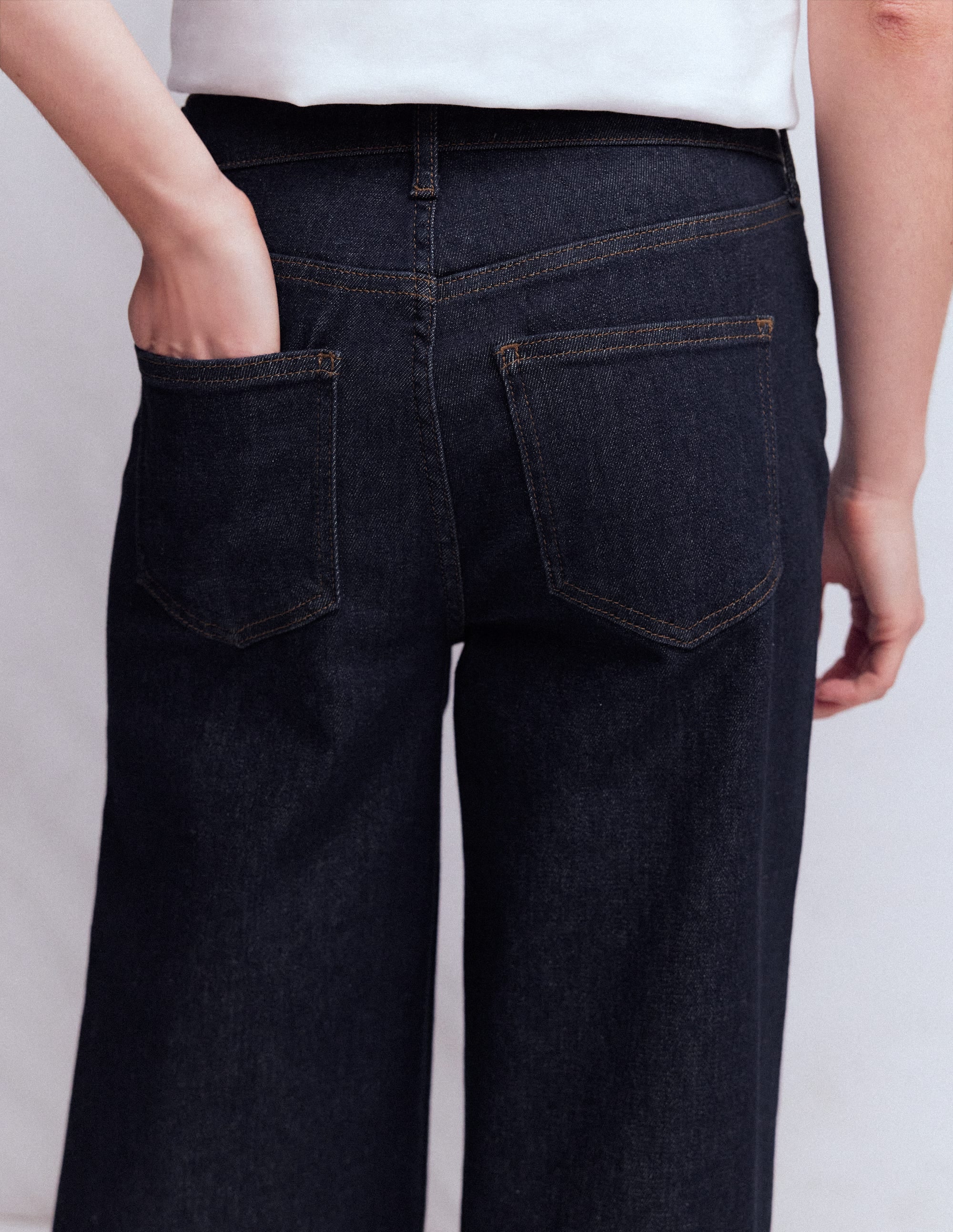 High Rise Wide Leg Jeans-Indigo Rinse - Image 5